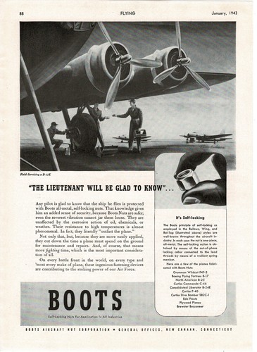 1943 boots self locking nuts - locking,