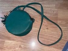 Matalan Womens 15x15cm Green Zip Fasten Shoulder Bag (EX Cond)