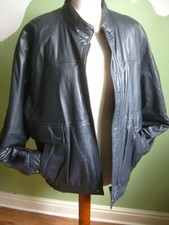 M&S LEATHER COAT JACKET