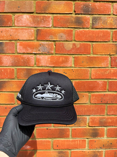 Corteiz black mesh trucker - mesh, hat