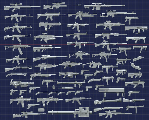 Action figure toy guns - action,