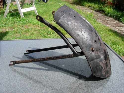 Vintage rear mudguard section - vintage,