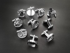 Silver Tone Brass Cufflink