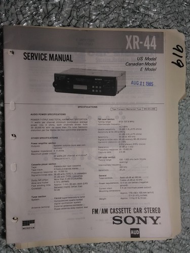 Sony service manual - sony,