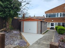 Concrete garage installed - concrete,