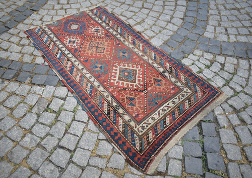 Antique caucasian rug x - rug,