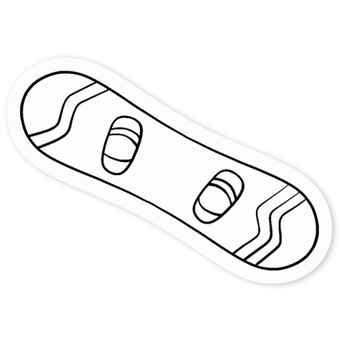 Snowboard clear vinyl decal - 'snowboard',