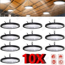 10x 500W LED High Bay Light UFO Factory Workshop Warehouse Industrial Light Lamp