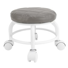 Low Roller PU Leather Low Stool Mute Wheel Swivel Low Height Round Roller