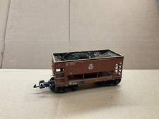 PIKO G GAUGE FREIGHT CAR WAGON OPEN ORE MINERAL WAGON DB BROWN W/LOAD READ !