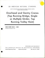 ANSI / ASME B30.2-1983 -