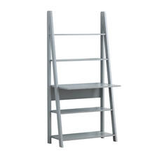 Office Desk with Shelving Storage 5 Tier Ladder Style Display Unit