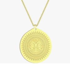 Mayan Aztec Necklace Gold