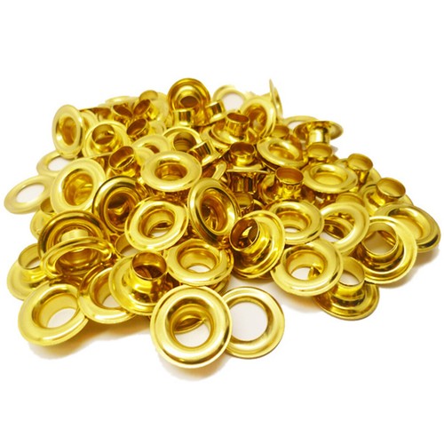 Solid brass eyelets - brass, &