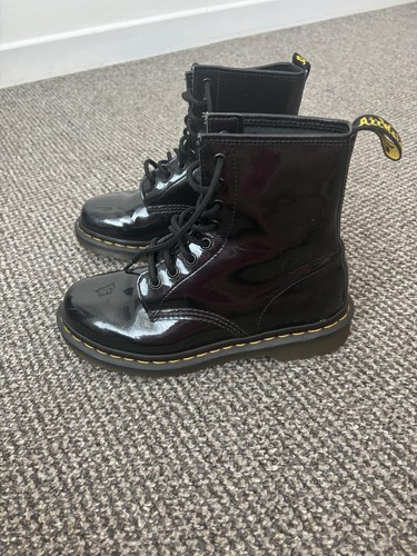 Martens black patent boots - dr.,
