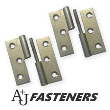 2 x LIFT OFF DOOR BUTT HINGES RIGHT HAND  - 3" 75MM 4" 100MM STEEL