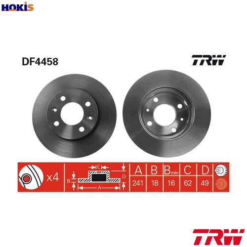 Brake disc df4458 - brake, for