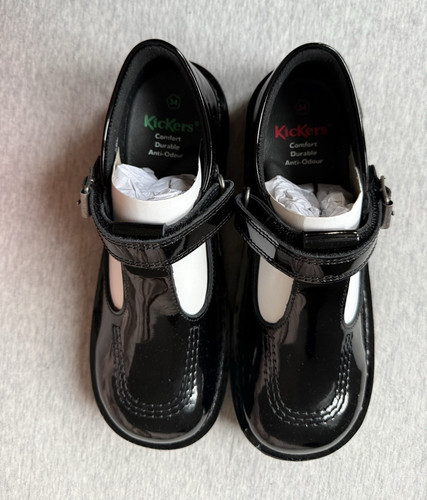 Kickers black patent leather