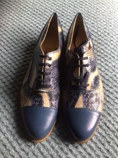 Ladies Size 5 Blue Rouge Style Shoes,  Lace Fastening Never Been Worn