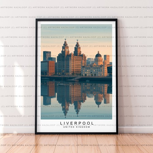 Liverpool evening unframed - ,