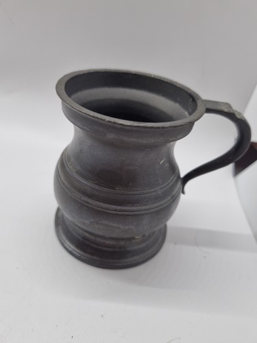 Antique pewter gill measure - antique,