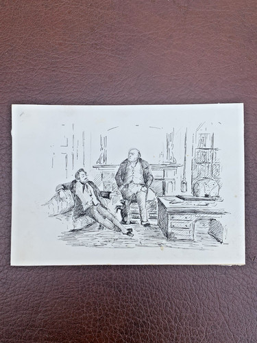 Antique 19thc pen and - , ink
