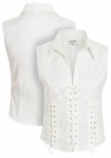 Womens Basque Shirt Top Ladies