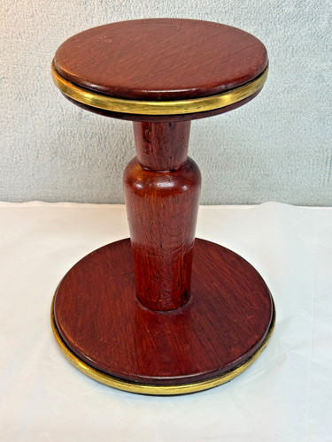 Antique wooden wig stand - antique,
