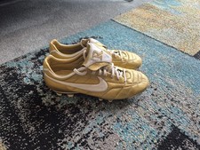 Nike Tiempo Air Zoom Legend Ronaldinho Football Boots White Gold R10 UK8 Vintage