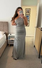 Charas grey silver long gown - charas,
