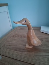 Wooden duck ornament name - wooden,