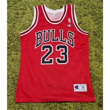 Original 90s Michael Jordan 23 Chicago Bulls red NBA Champion basketball vest M
