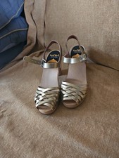 Swedish Hasbeens Gold Sandal