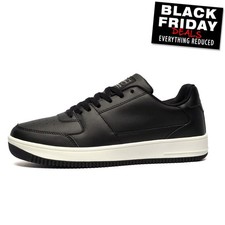 Crosshatch Casimiro Mens Classic Casual Lace Up Comfort Sneakers Trainers Black