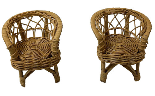 Vtg wicker rattan nasta mini - vtg,