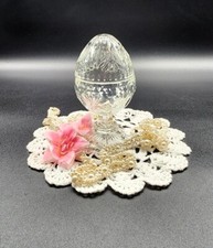 Vintage Glass Egg Pedestal