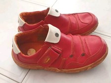 TMA EYES Womens Leather Shoes Hand Stitch Red Strap EU38 US7.5 UK5 German Shoes