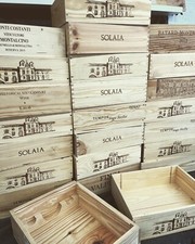 5x Wooden Wine Box Crate - 3 Bottle - Wedding Display Craft Fair