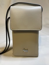 Radley London Pastel Grey College Green Phone Leather Crossbody Case