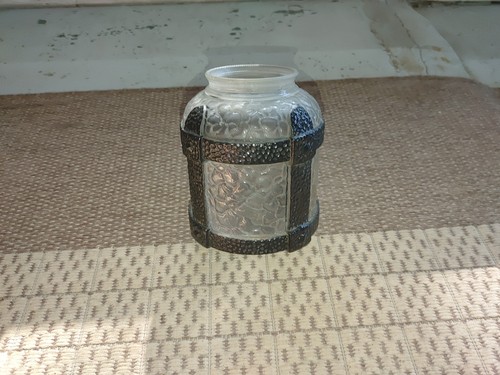 Vintage glass lantern - glass,