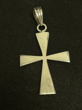 Vintage Maltese Cross Pendant 925 Sterling Solid Silver 2.2" Inch (5.5cm) 6g