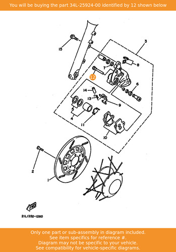 Yamaha pin pad 34l 25924 - pin,, pad,