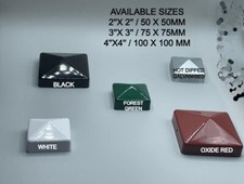 METAL FENCE POST CAPS | Oxide Red / Zinc Dip Galvanised / Epoxy Black-ALL SIZES