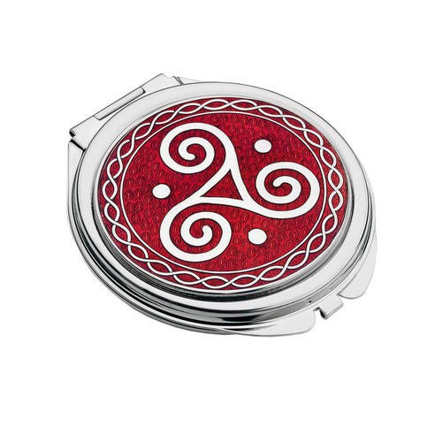 Red compact mirror celtic - compact,