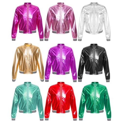Boys girls metallic bomber - uk,