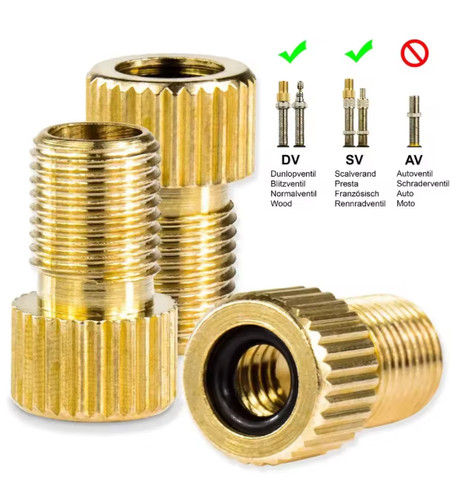 Brass adaptor presta to - adaptor,