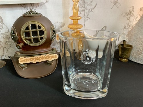 Glass ice bucket wine - glass,