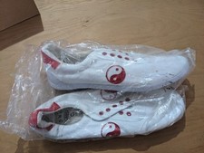 Martial Arts Tai Chi Shoes Kung Fu Trainers Karate Wushu Taolu UK 7 -255mm White