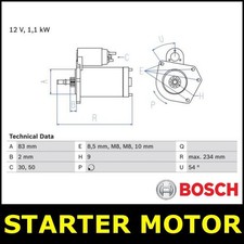 Starter Motor Fits VW POLO