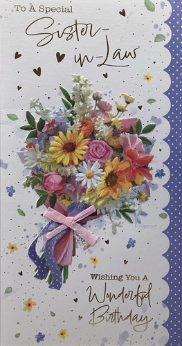 Sister law birthday card - law,
